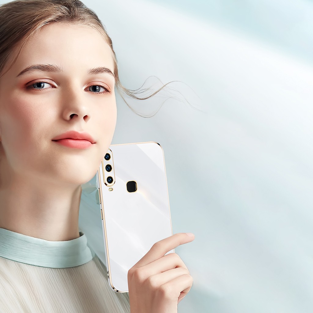 เคสโทรศัพท์ซิลิโคน แบบนิ่ม กันกระแทก หรูหรา สําหรับ VIVO Y20 Y20S Y21