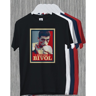 ROUNDคอลูกเรือNeckเสื้อยืด พิมพ์ลายนักมวย Demitri bivol World น้ําหนักเบา สําหรับผู้ชาย-4XL