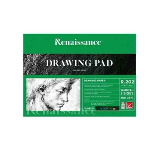 Renaissance (เรนาซองซ์) สมุดวาดเขียน 200 แกรม แบบเรียบ 11 X 15 นิ้ว #R202
