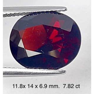 7.82 ct โกเมน สเปซเซอร์ไทต์ แท้ ธรรมชาติ Natural Spessartine Garnet Oval Loose Gemstone For Fine Jewelry