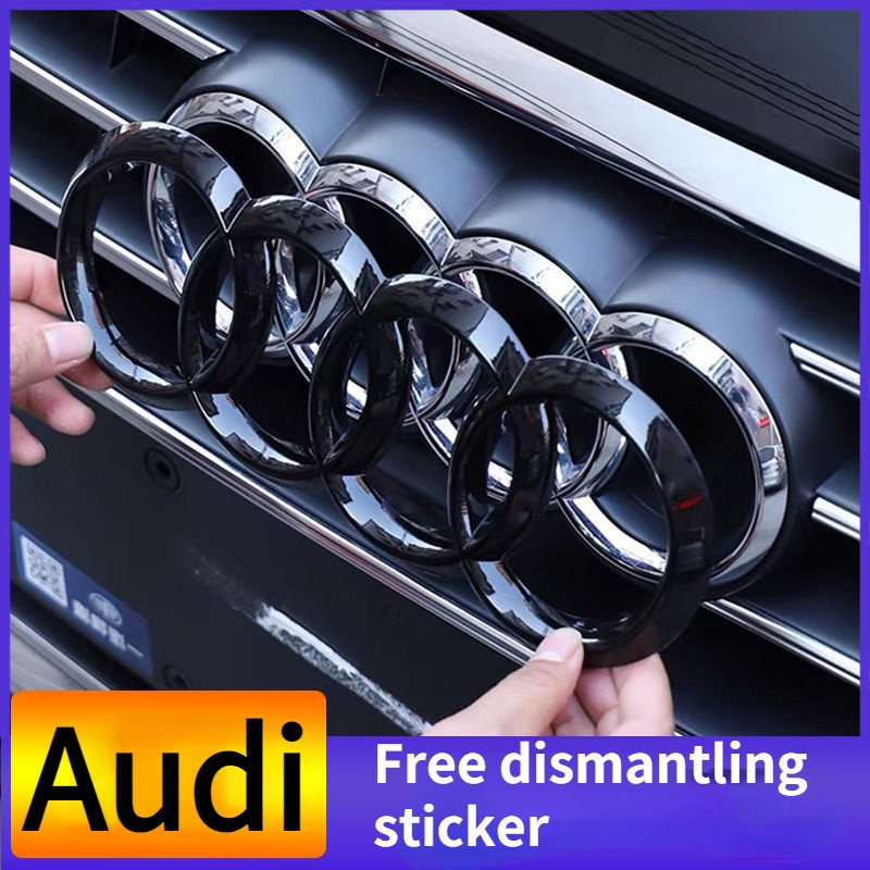 สติกเกอร์รถสําหรับ Audi โลโก้รถสีดําดัดแปลง A3/A4L/A5/A6L/A7/Q2/Q5 Q5L / Q3 / Q7 สี่แหวนกลาง-net สติ