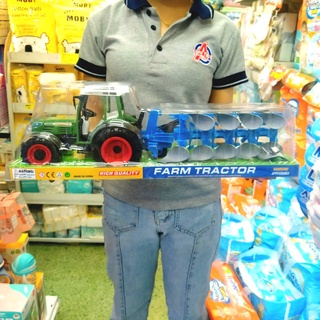 Farm Trator รถแทรคเตอร์ คันใหญ่ ตัวคราดพ่วงหมุนได้ ถ่ายจากสินค้าจริง No.8088