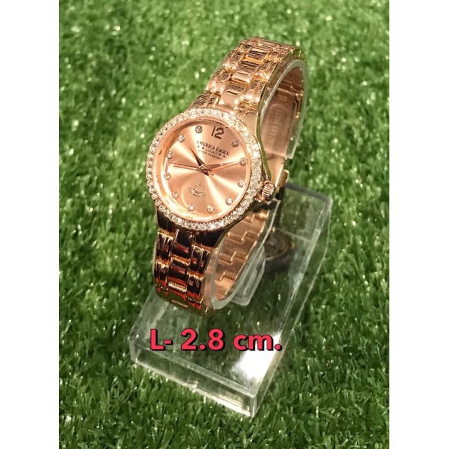 นาฬิกาข้อมือผู้หญิง American Eagle โรสโกลด์ขอบเพชร#090