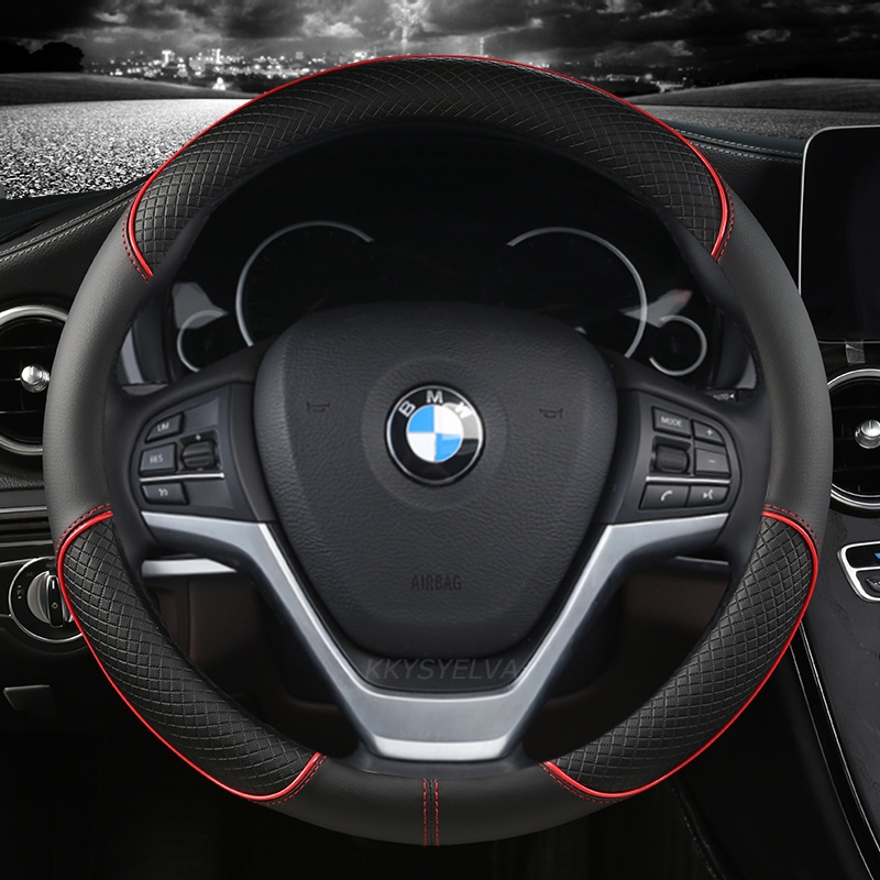 ฝาครอบพวงมาลัยรถหนังสําหรับ BMW F87 M2 F80 M3 F82 M4 M5 F12 F13 M6 F85 X5 M F86 F33 X6 M F30 M กีฬา