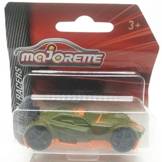 Majorette สายราง Fiction Racer สีเขียวลายไฟ ท้องส้ม โมเดลรถเหล็ก 1/64 ประมาณ 8 cm ของใหม่ในแพค