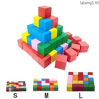 บล็อคตัวต่อไม้ ทรงสี่เหลี่ยม ของเล่นเสริมการเรียนรู้ สําหรับเด็ก