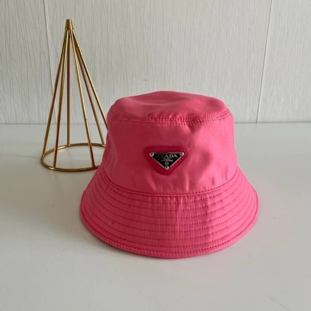 pink prada bucket hat