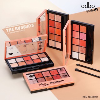 พาเลทอายแชโดว์ 8 เฉดสี ในตลับเดียว โอดีบีโอ ODBO NEXT GEN THE RUNWAY EYESHADOW OD231