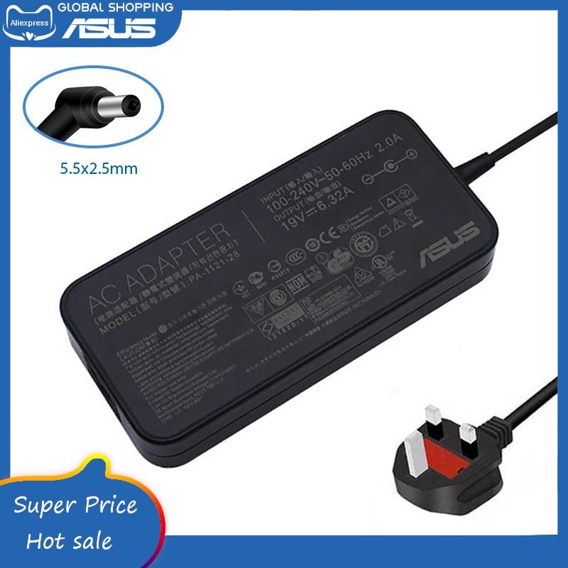 PA-1121-28 / PA-1121-04 / ADP120-RH D / ADP-120RH B 19V 6.32A 5.5x2.5 มม.แล็ปท็อปสําหรับ Asus A550J 