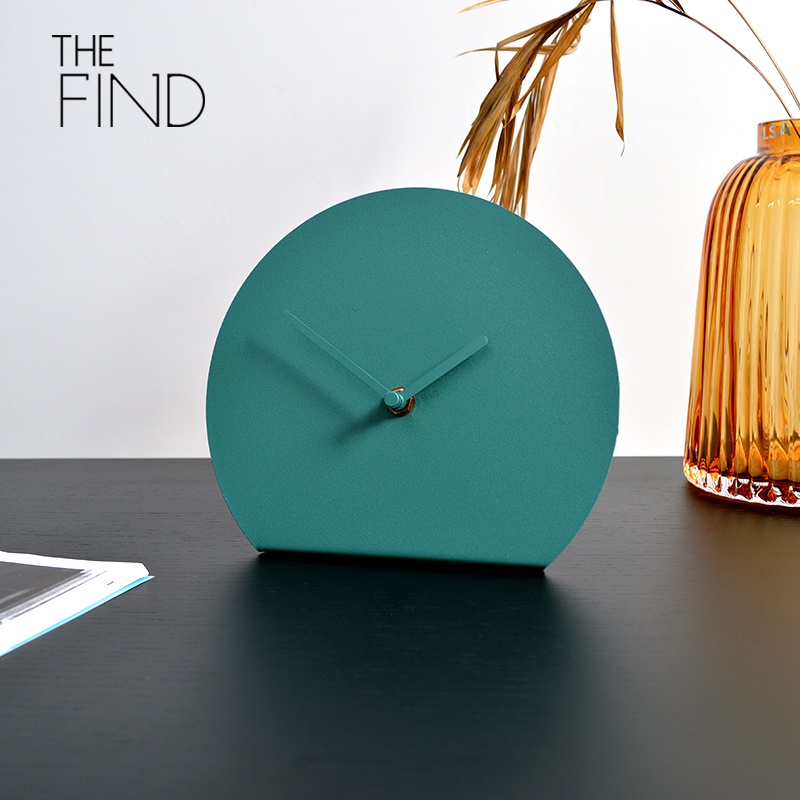 Nordic Silent Desk Clock Watches Ornament Gold Metal Desk Clock Home ...
