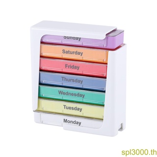 [spl3000]Pill Case Drawer Plastic Pill Container Box Portable Travel Tablet Storage Holder with Lid