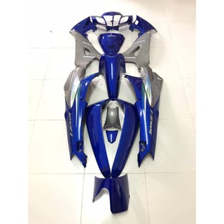 ชุดสีเวพ125R หัวเถิกกุญแจกลม สีน้ำเงินตัดบรอนซ์(12ชิ้น)