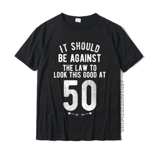 T-shirt  เสื้อยืด พิมพ์ลาย Joke Saying 50Th Birthday Gag Idea 50 Year Old สไตล์วินเทจ สําหรับผู้ชายS-5XL