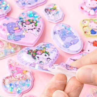 สติกเกอร์ ลาย Sanrio Mymelody Kuromi Cinnamoroll สําหรับตกแต่งสมุด สมุดภาพ งานฝีมือ DIY