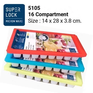 Micronware รุ่น 5105 ช่องทำน้ำแข็ง 16 ช่อง ปราศจากสารก่อมะเร็ง (BPA Free) มี 3 สีแดง , ฟ้า , เขียว