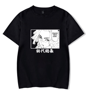 summer anime unisex Tokyo Avengers T-shirt short sleeve round neck loose fashion printed cotton men women Casual top