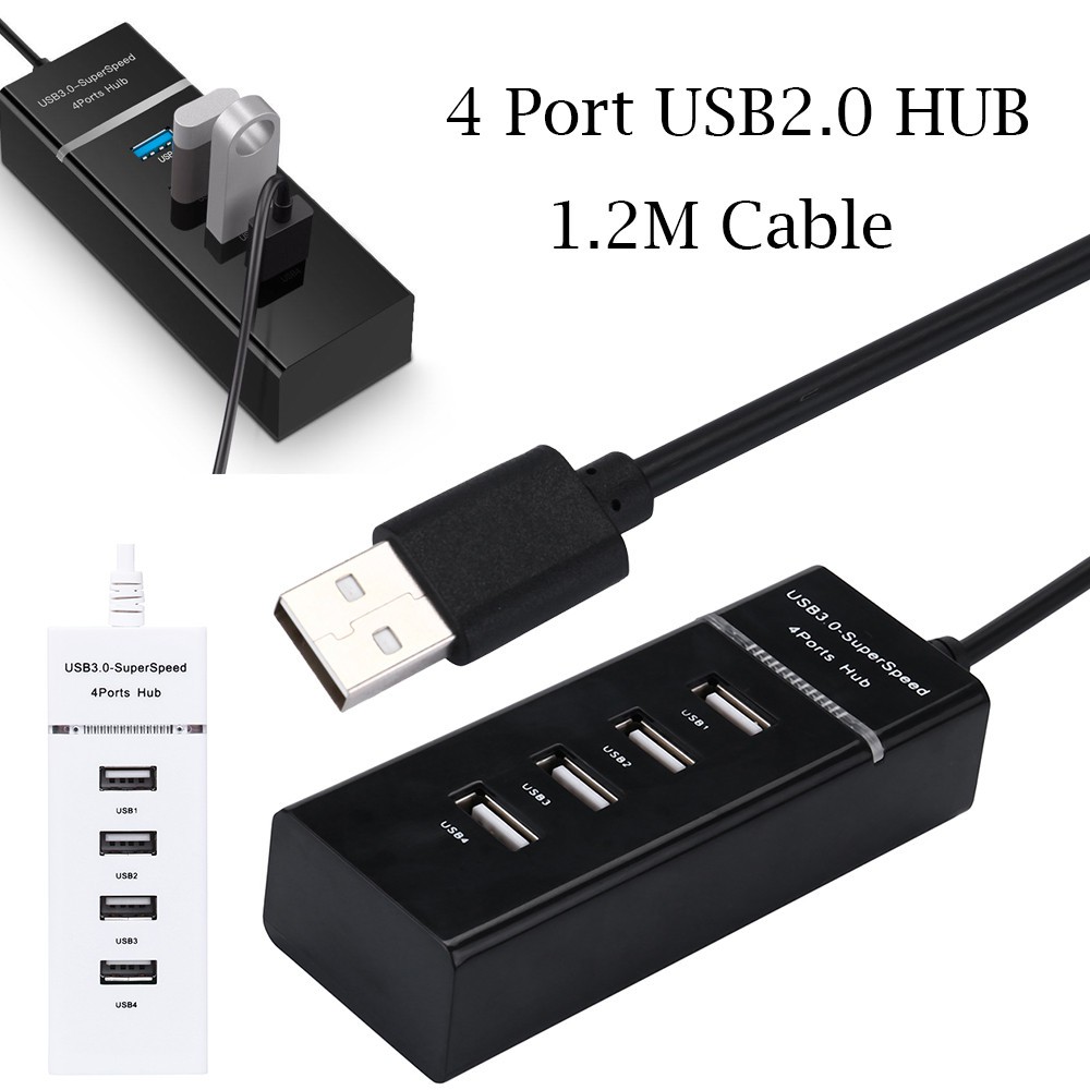 Ultra Speed 4-Port USB 3.0 Multi HUB Splitter Expansion Cable Adapter Laptop PC