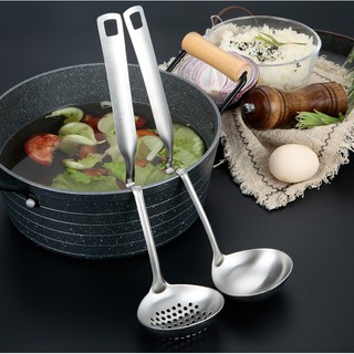 ShopAt.Two[KC-3063] กระบวยสุกี้ ชาบู ตักน้ำซุป คอตัวเอส สำหรับเกี่ยวหม้อ