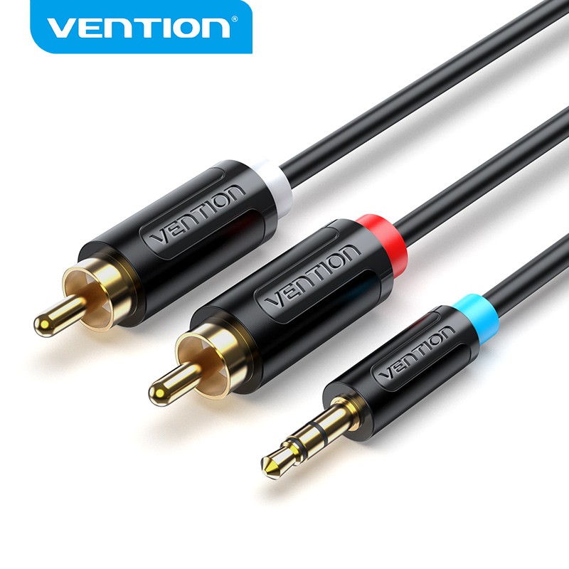 Vention สายเคเบิ้ล 3.5 มม. เป็น 2 rca สเตอริโอ ตัวผู้ เป็น ตัวผู้ รูปตัว Y สําหรับโฮมเธียเตอร์ Dvd Tv BCL