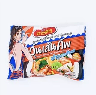 ตราเกษตร วุ้นเส้นสำเร็จรูปแบบซอง รส ยำวุ้นเส้นทะเล 42 g (4 ซอง)