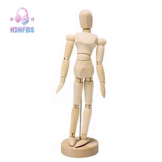 🔥Wooden drawing Draft 14 Various poses produced Drawing material Movable model Doll 14 cm