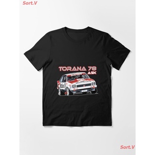 Sort.V โลโก้ Holden A9X Torana, Peter Brock Design Essential T-Shirt เสื้อยืดพิมพ์ลาย เสื้อยืดโลโก้รถ