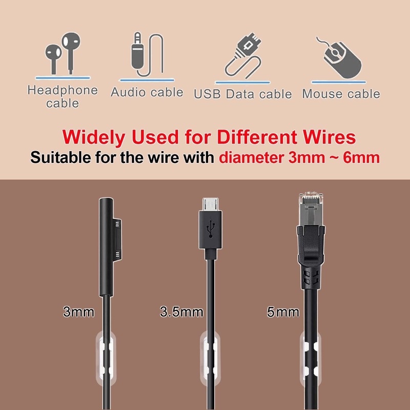 บักเกิลจัดเก็บสายไฟ สายเคเบิ้ล แบบใส ไม่ต้องเจาะผนัง มีกาวในตัว - รูปที่ 5