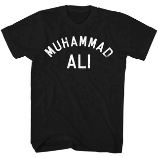 เสื้อยืดผ้าฝ้ายพิมพ์ลายแฟชั่น เสื้อยืด พิมพ์ลายโลโก้ Muhammad Ali สไตล์วินเทจ สีดํา สําหรับผู้ชาย