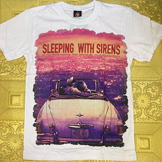 เสื้อยืด ลาย Sleeping With Sirens สีขาว