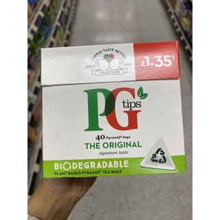 ชาดำใบ ตรา พีจี ทิปส์ 116 G. Tea Bags Original ( PG Tip Brand ) ที แบก