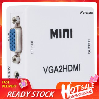 【พร้อมส่ง】VGA2HDMI Mini VGA เป็น HDMI อะแดปเตอร์แปลงเสียง 1080P สําหรับโน้ตบุ๊ก PC