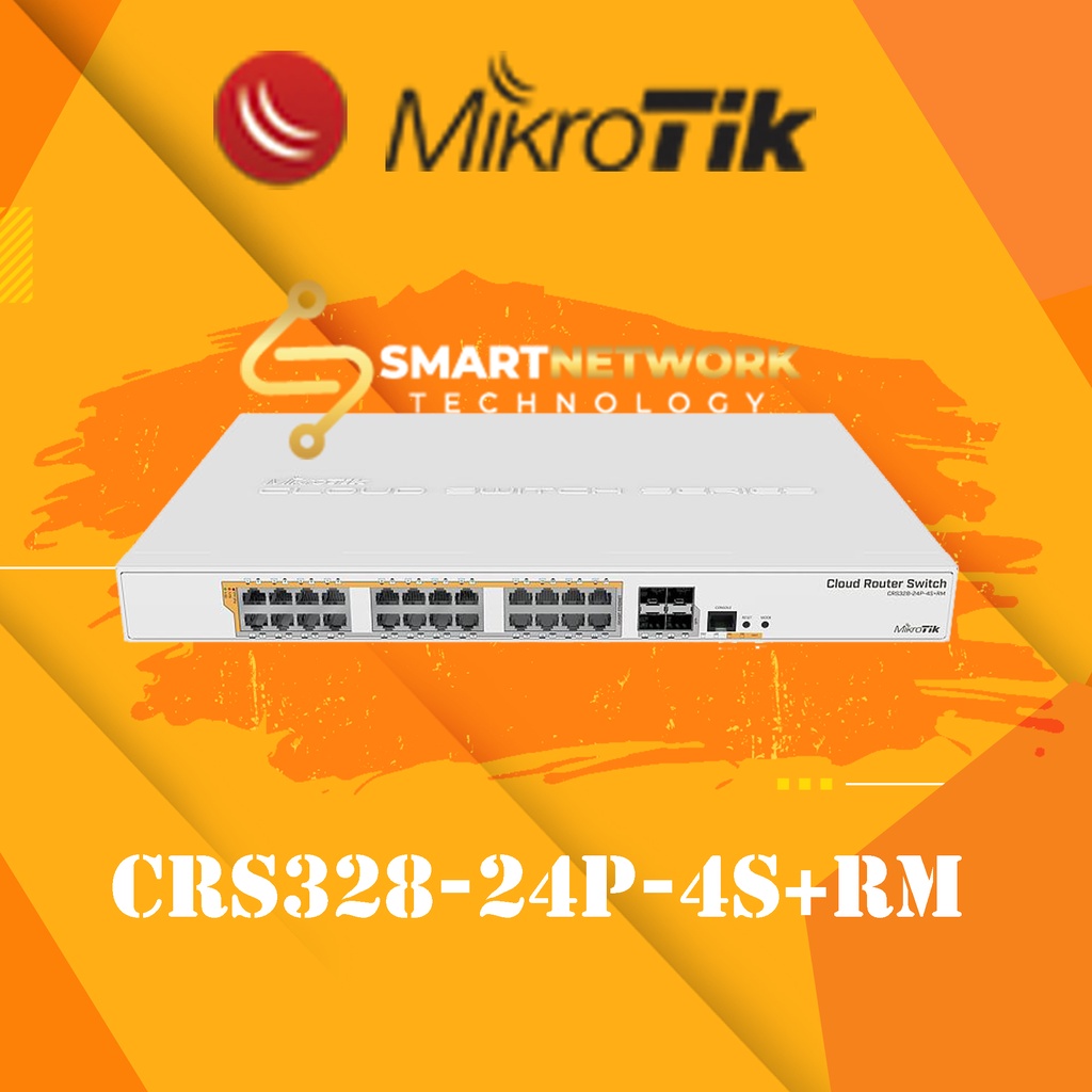 Mikrotik CRS328-24P-4S+RM  🔸 สินค้ารับประกัน  🔸 ออกใบกำกับภาษีเต็มรูปแบบได้