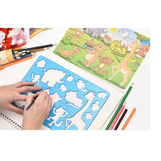 ไม้บรรทัดแม่แบบภาพวาด/ Drawing Template ++ รูปสัตว์ ++