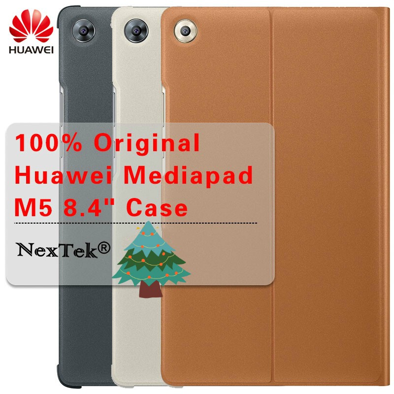 แท้100% HUAWEI M5 8.4 Case สมาร์ทวิวอย่างเป็นทางการของหัวเว่ย Mediapad M5 ปกขาตั้งพลิกหนัง M5 กรณีแท็บเล็ตปก 8.4 Huawei Official Mediapad M5 8.4"Leather Flip Case With Sleep / Wake Function Stand Full Protect Tablet Funda Cover Case