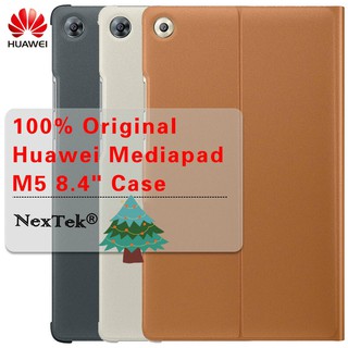 แท้100% HUAWEI M5 8.4 Case สมาร์ทวิวอย่างเป็นทางการของหัวเว่ย Mediapad M5 ปกขาตั้งพลิกหนัง M5 กรณีแท็บเล็ตปก 8.4 Huawei Official Mediapad M5 8.4"Leather Flip Case With Sleep / Wake Function Stand Full Protect Tablet Funda Cover Case