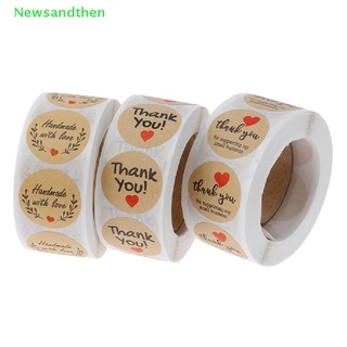 Newsandthen สติกเกอร์ฉลาก Thank You ทรงกลม สําหรับตกแต่ง 500 ชิ้น