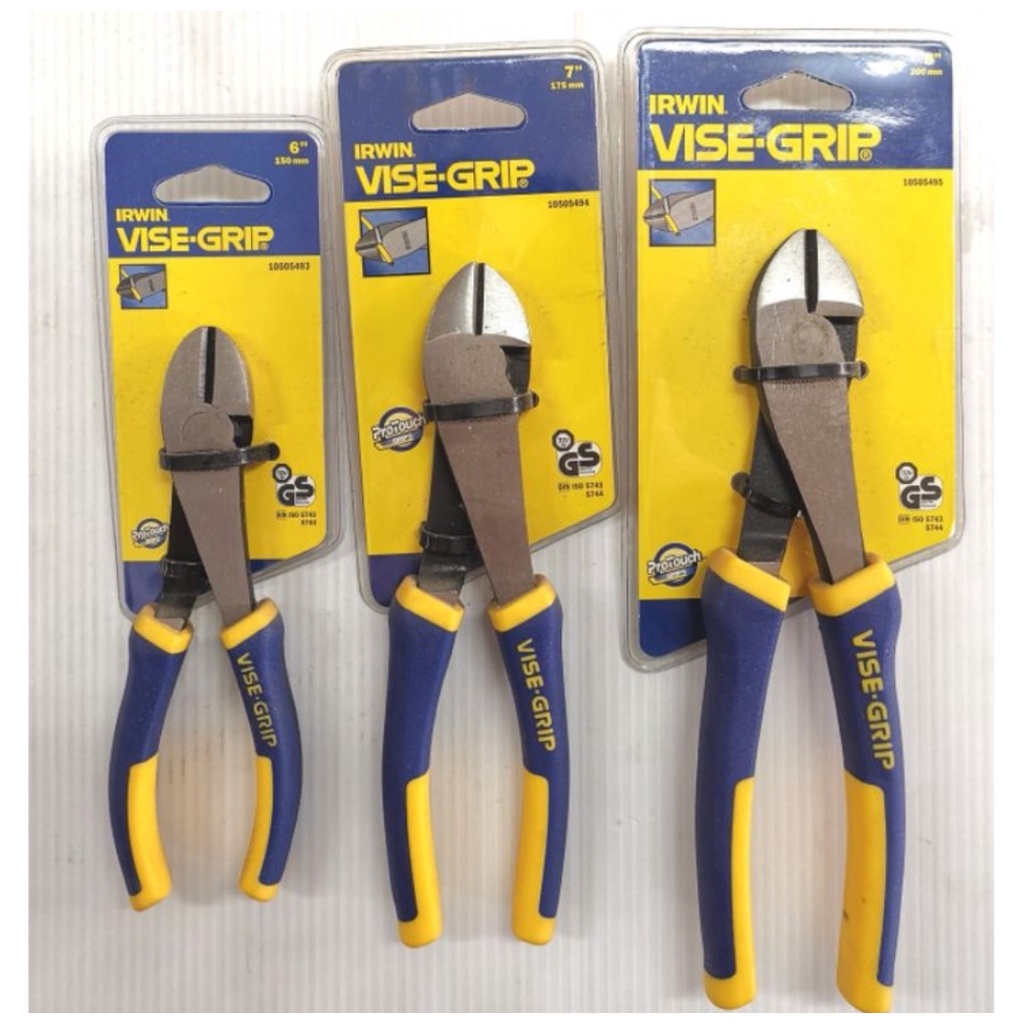 IRWIN​ คีมปากเฉียง​ 6"-8" คีม​ IRWIN​ คีมเออร์วิน​ คีมปากเฉียงคอยาว 10505493 10505494 10505495