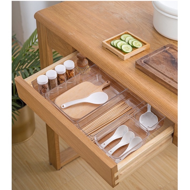 💥พร้อมส่ง💥Storage Box IKEA เดสก์ทอป โปร่งใส ลิ้นชัก กล่องเก็บของ แยกพื้นที่ เครื่องใช้บนโต๊ะอาหาร