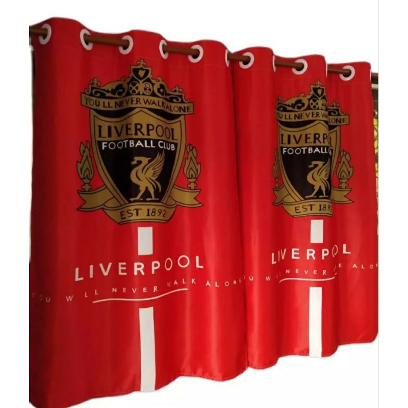 แนะนำ ผ้าม่าน ผ้าม่านลิเวอร์พูล⚽️กันแสงUV🌎ขนาดต่อผืน100×135Cm.ราคาต่อผืนไม่มีราว💥กันแสง80%🏡 ราคาพิเศษ มีเก็บเงินปลายทาง