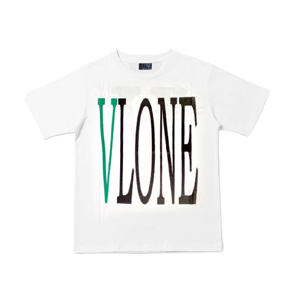 Vlone Classic Green Logo Tee (WHITE)
