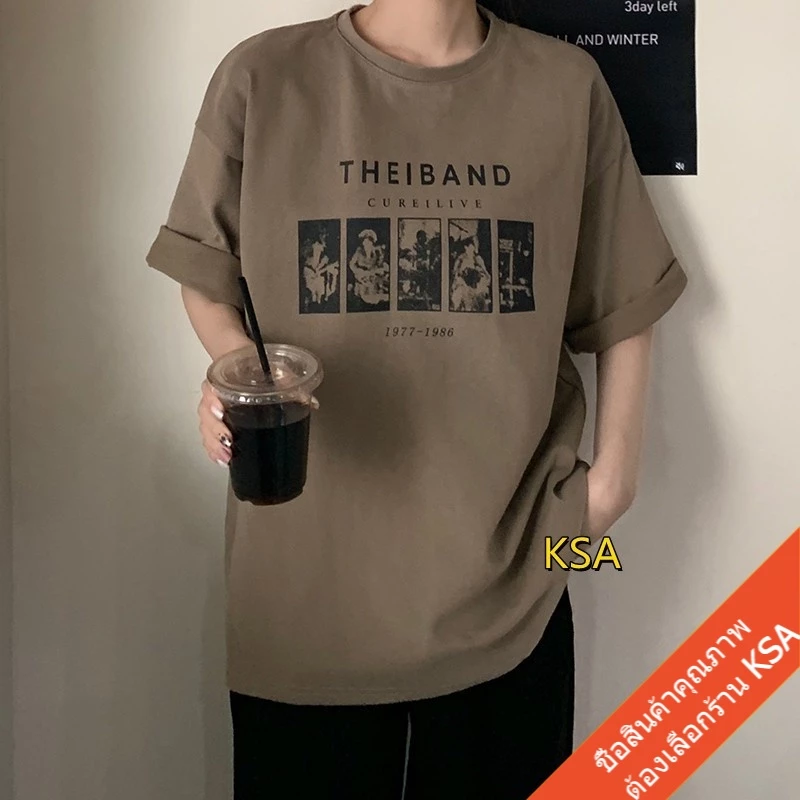 เสื้อยืดสกรีนลายวินเทจ oversize เสื้อผ้าแฟชั่นสาวอวบ เสื้อโอเวอร์ไซส์ผู้หญิง ไซส์ใหญ่  สินค้าใหม่  เนื้อผ้านิ่มๆใส่สบาย thumbnail 6