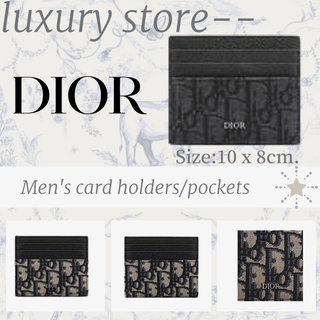 ดิออร์   DIOR   ผู้ถือบัตร/กระเป๋าผู้ชาย/ผู้ถือบัตร/คลาสสิก/การจัดซื้อยุโรปของแท้ 100%