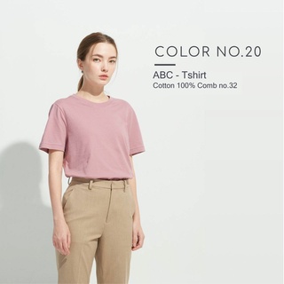 เสื้อยืด Cotton 100% คอกลม ( สีหมายเลข 20)