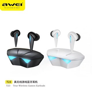 Awei T23 TWS หูฟังบลูทูธ เล่นเกม  บลูทูธ5.1 ชิปเสียงสเตอริโอ 6 ชั่วโมง