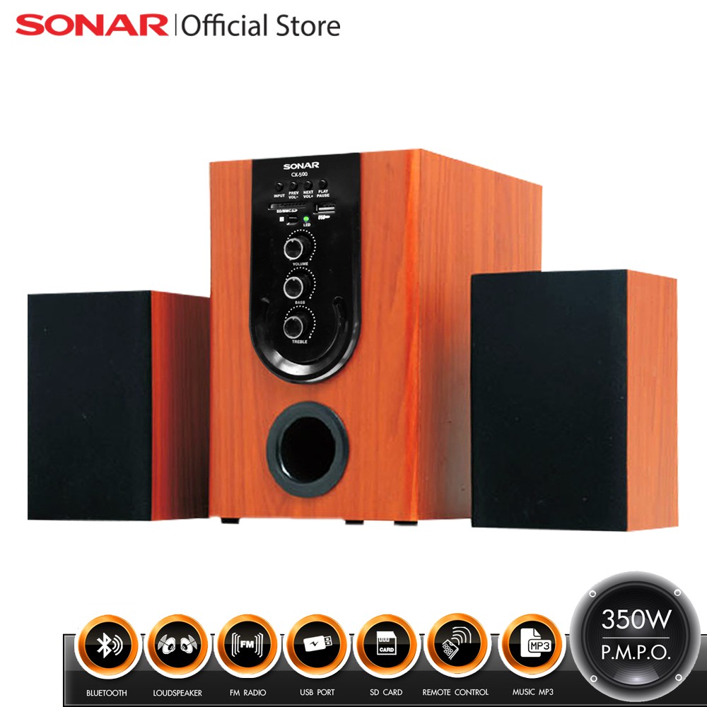 SONAR ชุดลำโพง ลำโพง 2.1ch มินิโฮมเธียเตอร์ ลำโพงบลูทูธ เบสหนัก ลำโพงBluetooth เครื่องเสียงโฮมเธียเตอร์ รุ่น CX-500(New) #8