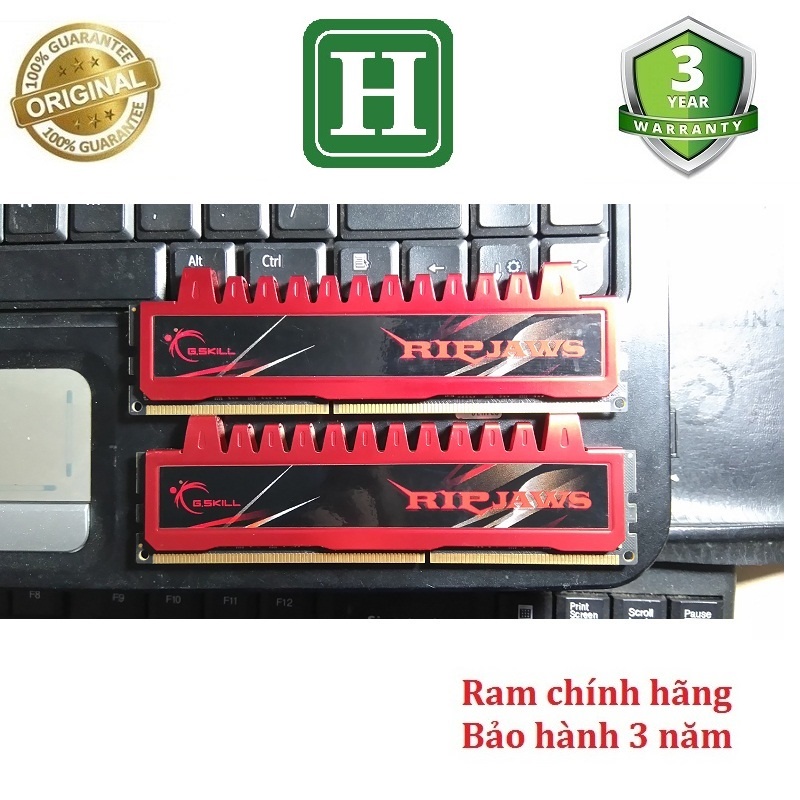 8gb🌹 DDR3 รถบัส 1333 Heatsink ram - 10600U (Kit 2x4gb, GSKILL ยี ่ ห ้ อ ram - RIPJAWS, ของแท ้ เครื ่ องถอดชิ ้ นส ่ วน 3 ปี