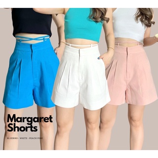 Margaret Shorts กางเกงขาสั้นผ้าลินิน มีซับในพร้อมสายผูกเอว พันได้ 2 แบบ ถอดออกได้