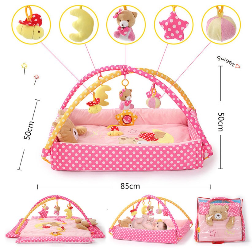 Smart kiddy shop Play Gym  Play Mat : Dream ชมพู เพลยิม เพลแมท ( ของเล่นเด็กอ่อน ของขวัญเด็กแรกเกิด 