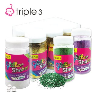 Triple3 กากเพชรหลากสี Glitter Shaker 250G.