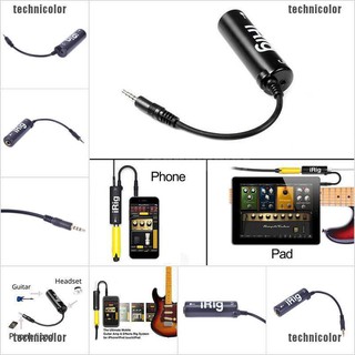 {technicolor} อินเตอร์เฟซกีตาร์ IRig แปลงกีตาร์ แบบเปลี่ยน สําหรับโทรศัพท์ New A2T1